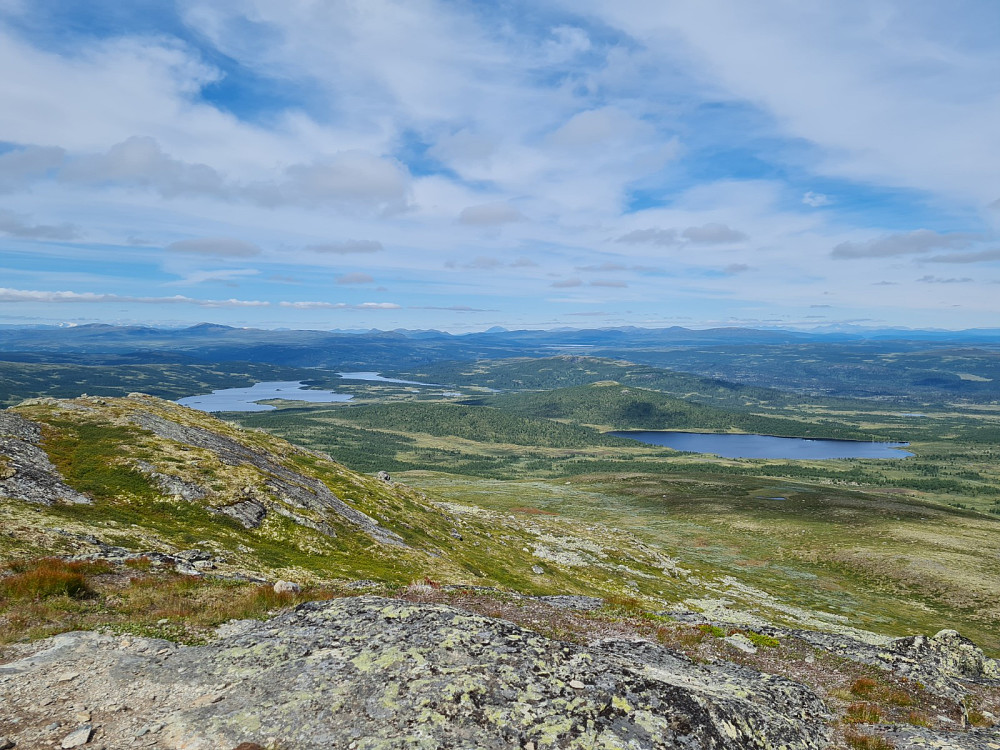 På Djuptjernskampen, mot Reinsjøene og Skjelbreidsvatnet