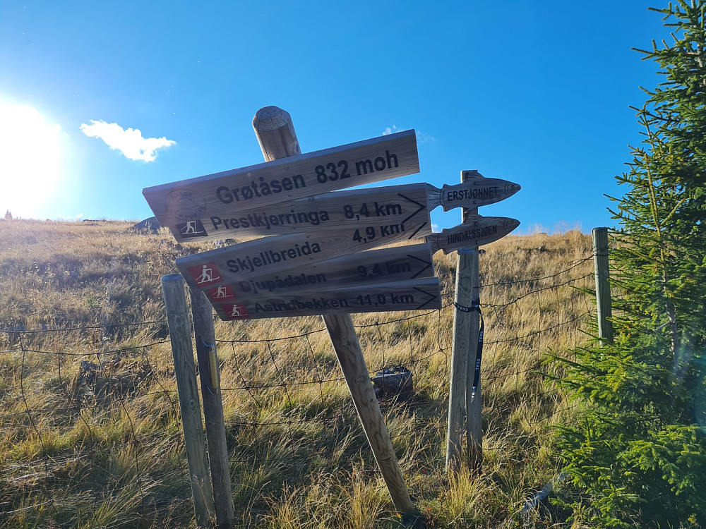 Info ved parkeringsplassen