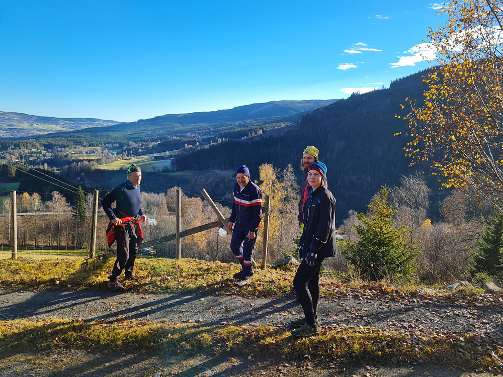Gudmund, Harald, Ole Amund og Christian Jarle ved Brudalsekkern