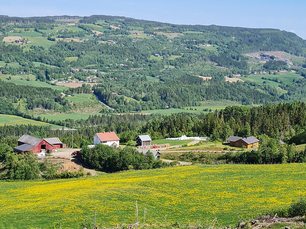 Håvardslia, steinbruddet til Horn, oppe til høyre