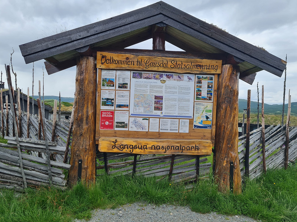 Infotavle ved Liomseter