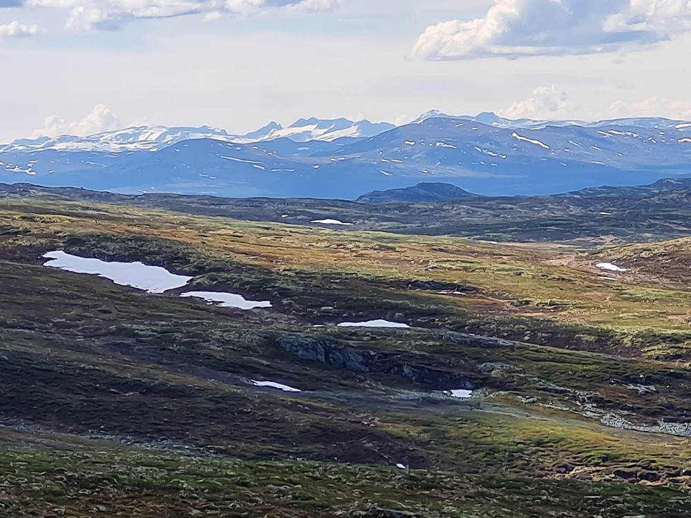 På Bånseterkampen, mot Jotunheimen, fjellene sør for Gjende