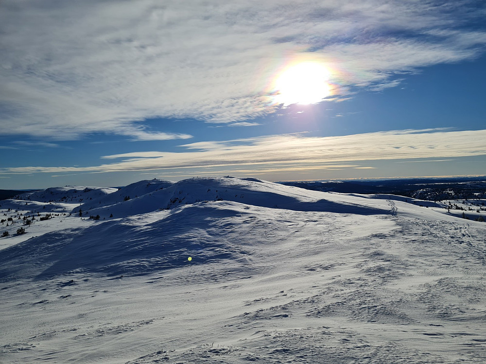 På Gammelhans, mot Prestkjerringa, Myssmørhelje og Hindalsfjellet
