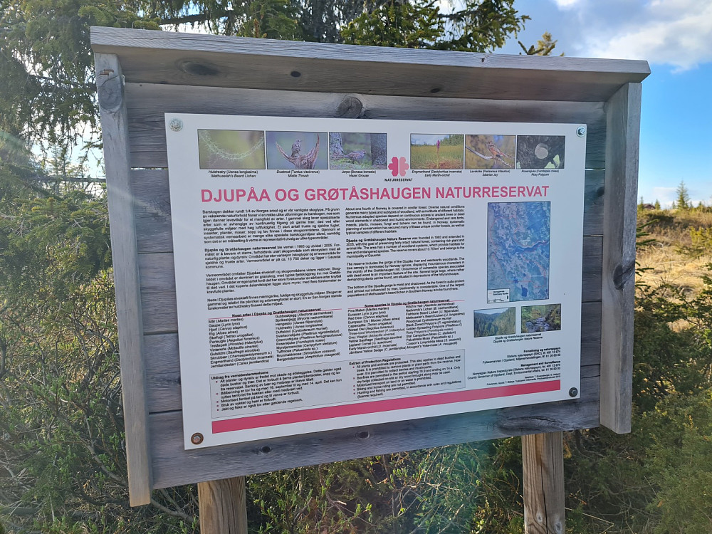 Info om Djupåa og Grøtåshaugen naturreservat