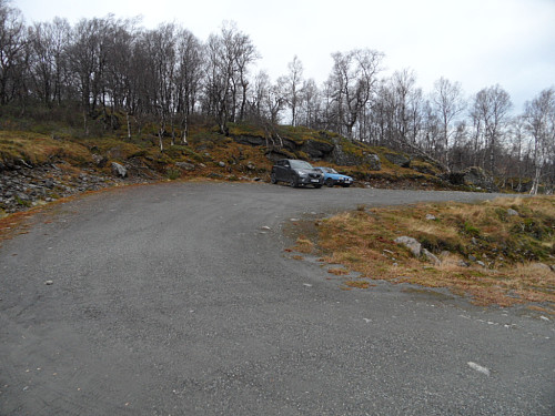 Stor og tilrettelagt parkeringsplass.