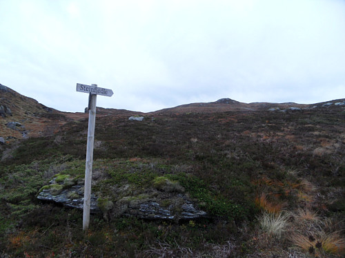 Turskilt mot Steinfjellet.