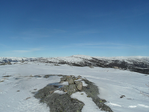 På Stakkhomheii med Stakkhomfjellet i bakgrunnen.