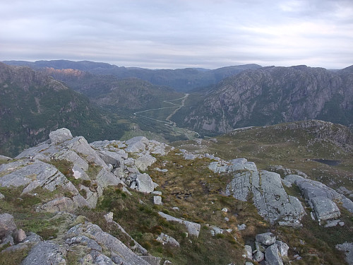 Sørover mot Maudalsbrekka.