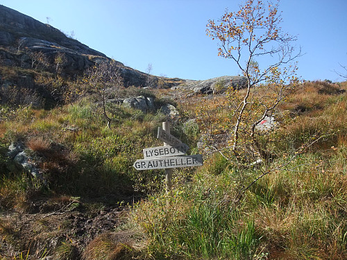Etter ca 2,5 km tar stien av mot Jenafjell.