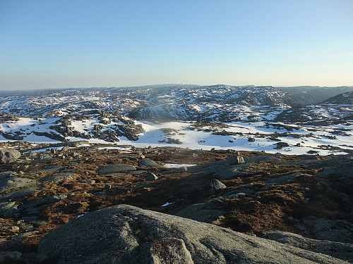 Sør-sørvest mot Store Skykula 906 i bakgrunnen.