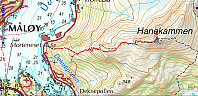 Tur 1: Hanekammen. 6,2 km - 670 hm - 2 t 37 min