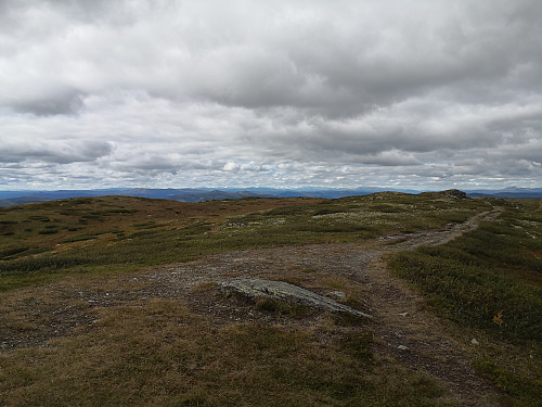 Nordvestover frå Goppolfjellet, Jotunheimen i det fjerne