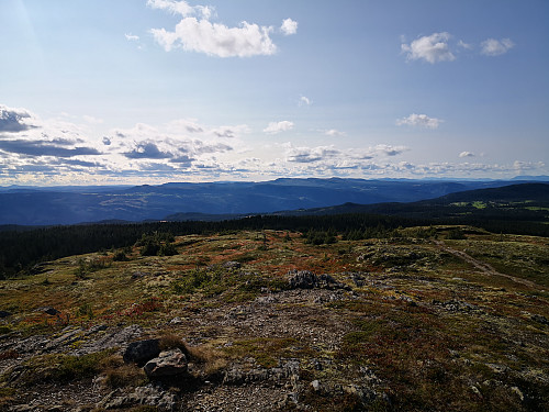 Killiknappen, Skeikampen, Nordre Langsua og Prestkampen frå Rokfjellet