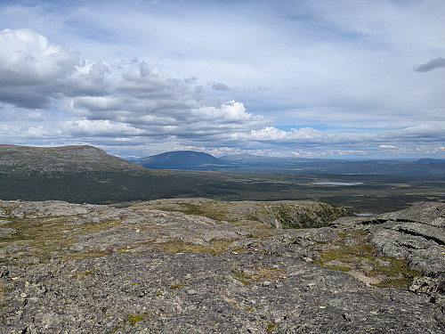Frå toppen motHeidalsmuen og Saukampen