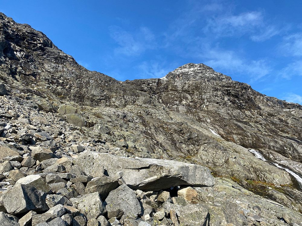 Tilbakeblikk opp normalveien. Litt bløtt fra snøen som smeltet som gjorde svaene ekle å gå ned.