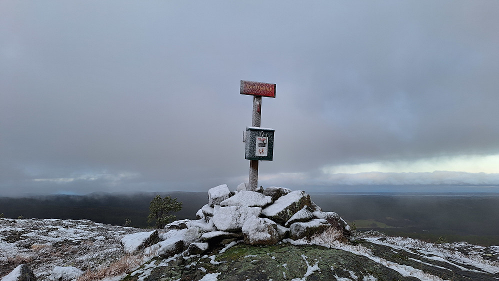 Jamtfjellet trig. punkt og turkasse.