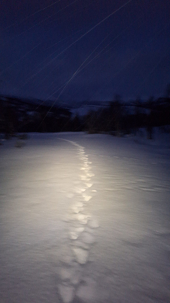 Snøvær mot Gjevilvatnet. 