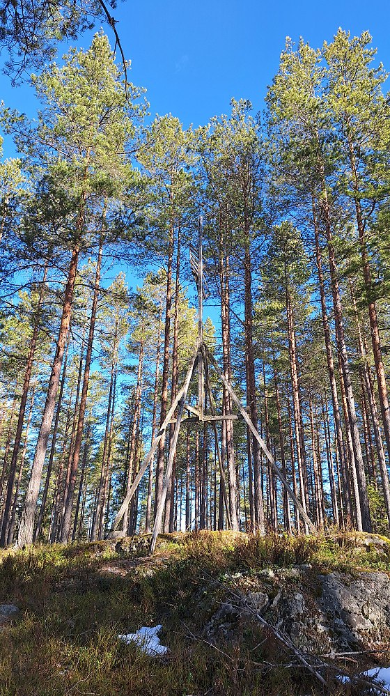 Trig. masta står ennå på Svarttjernhøgda. 