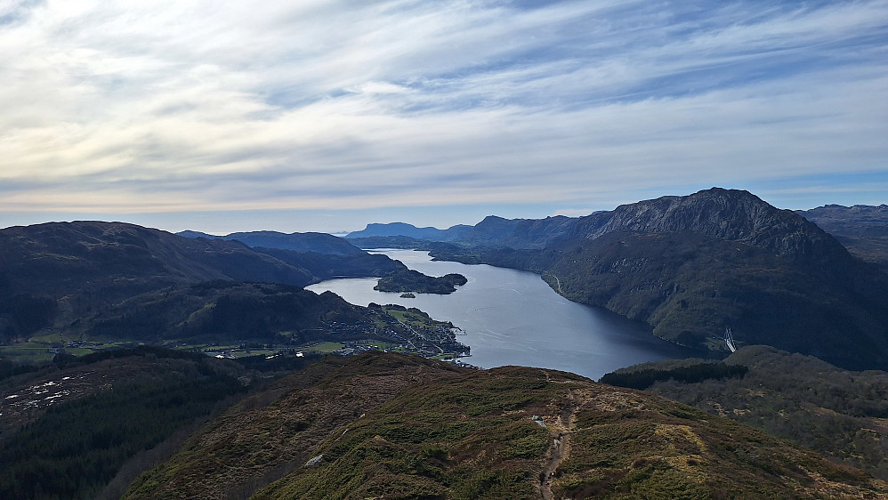 Utsikt vestover fra 555 moh.