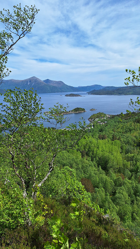 Campingen og turstart ved fjorden. 