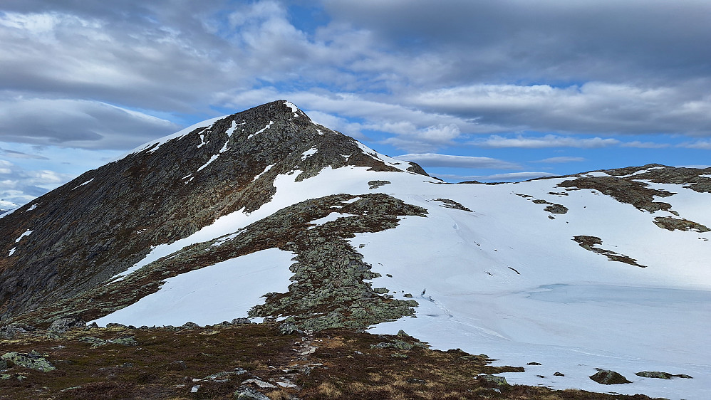 Snøfelt siste stykket. 