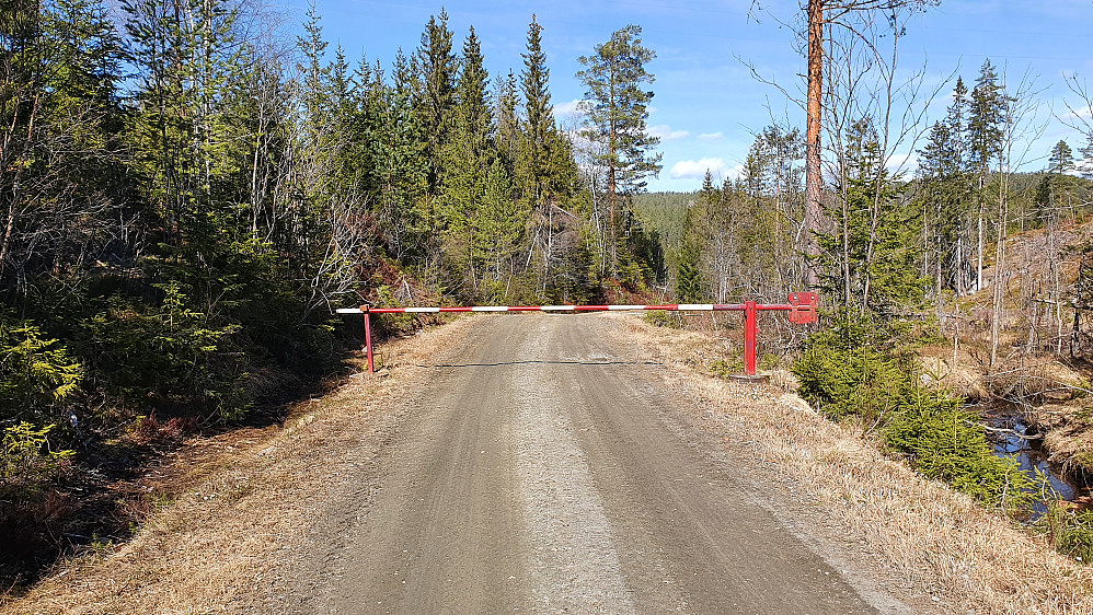 Bommen på veien mot Gardersetra var låst nå. Men for meg som kom gående spilte jo det liten rolle ...