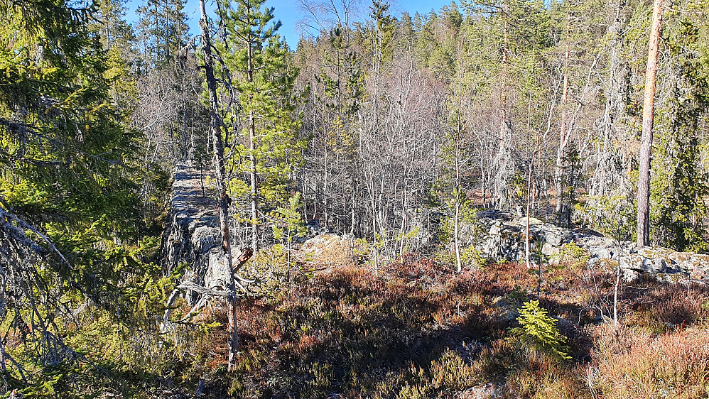 Demningen i nordenden av Gransetdammen var nå bare en steinvegg i skogen.