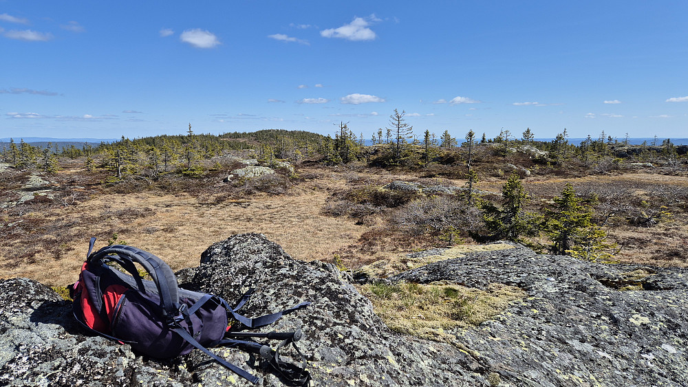 På toppen av Jamnvåga (810). Åsen i bakgrunnen er Tåklireset (817).