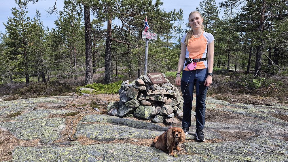På toppen.