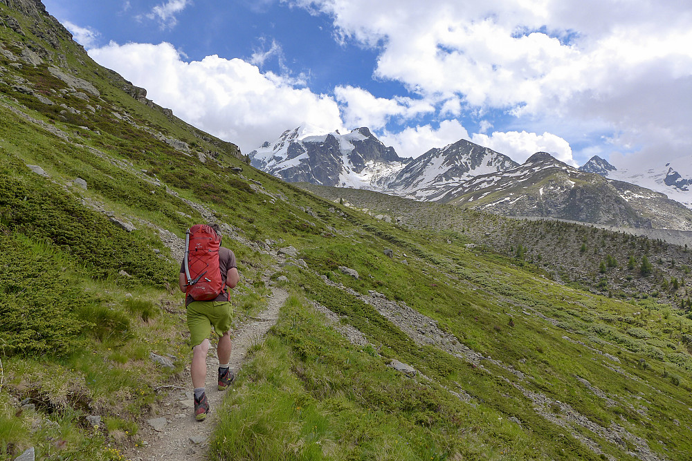 Finally ascending to the Tschierva hut