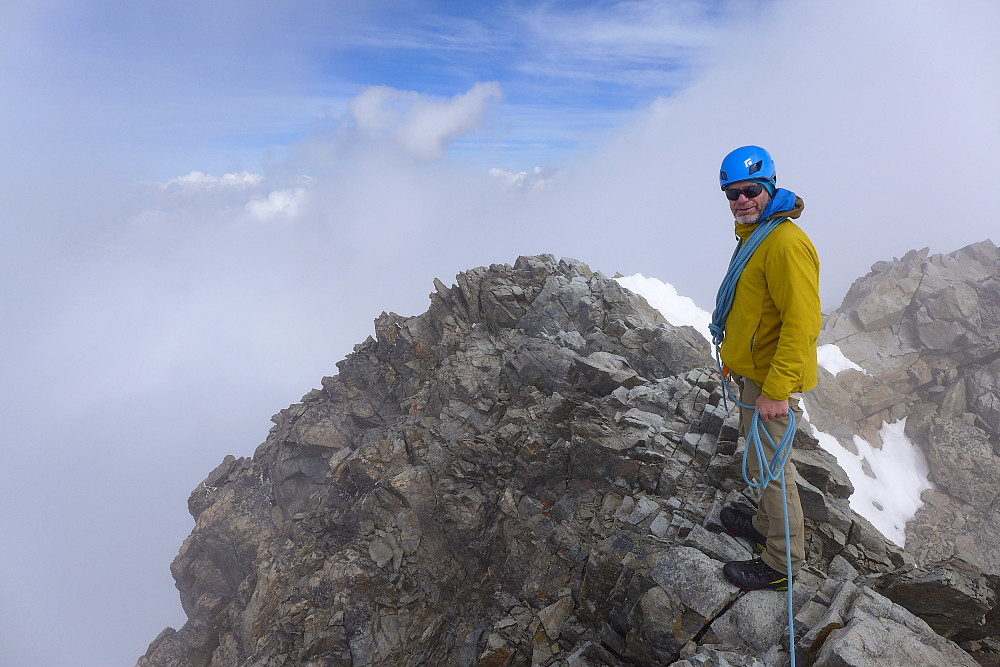 Graham on the summit (no cairn nor cross!)