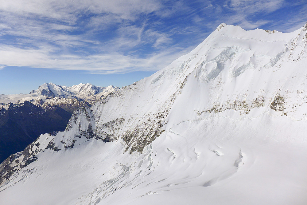 The big northeast face of the Weisshorn