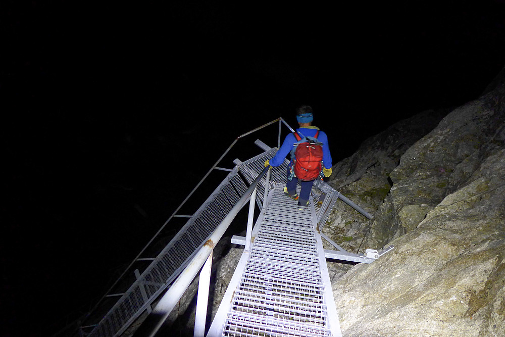 Descending the stairs down to the Aletschgletscher at around 3.30 am :-)