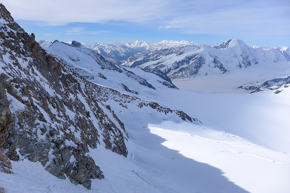 Views across to the Aletschhorn