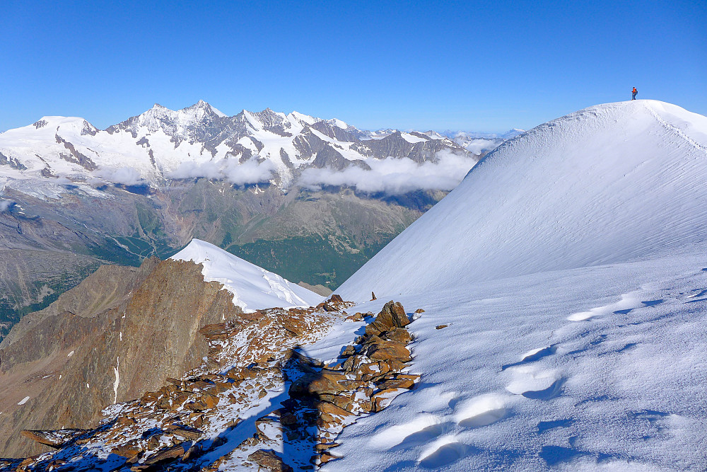 A couple of the summit of the Weissmies