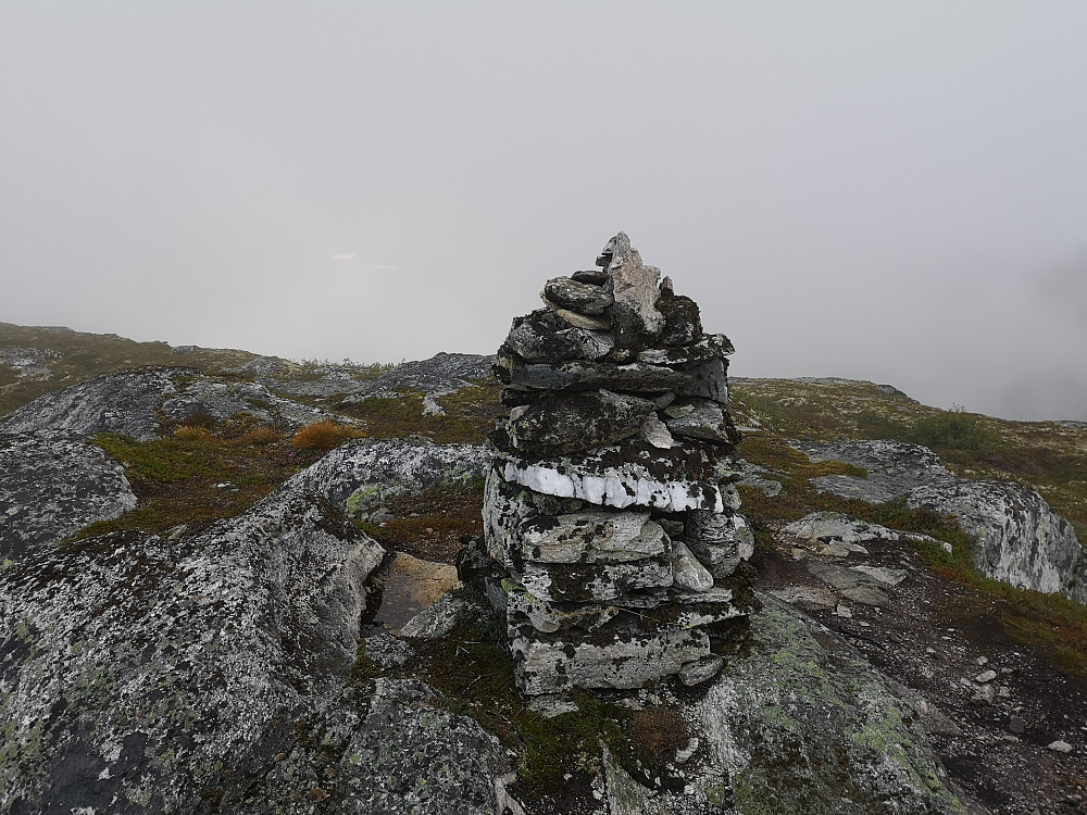 sKodde akkurat på toppen