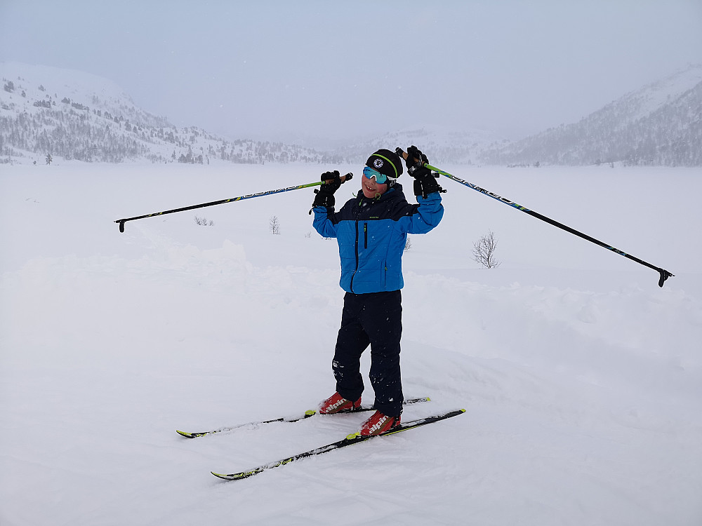 Fornøyd kar inne ved Movatnet
