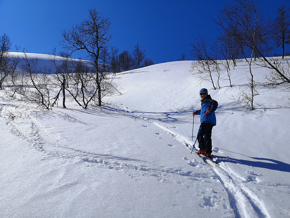 Vinjar i farta opp mot Brennsetnipi 