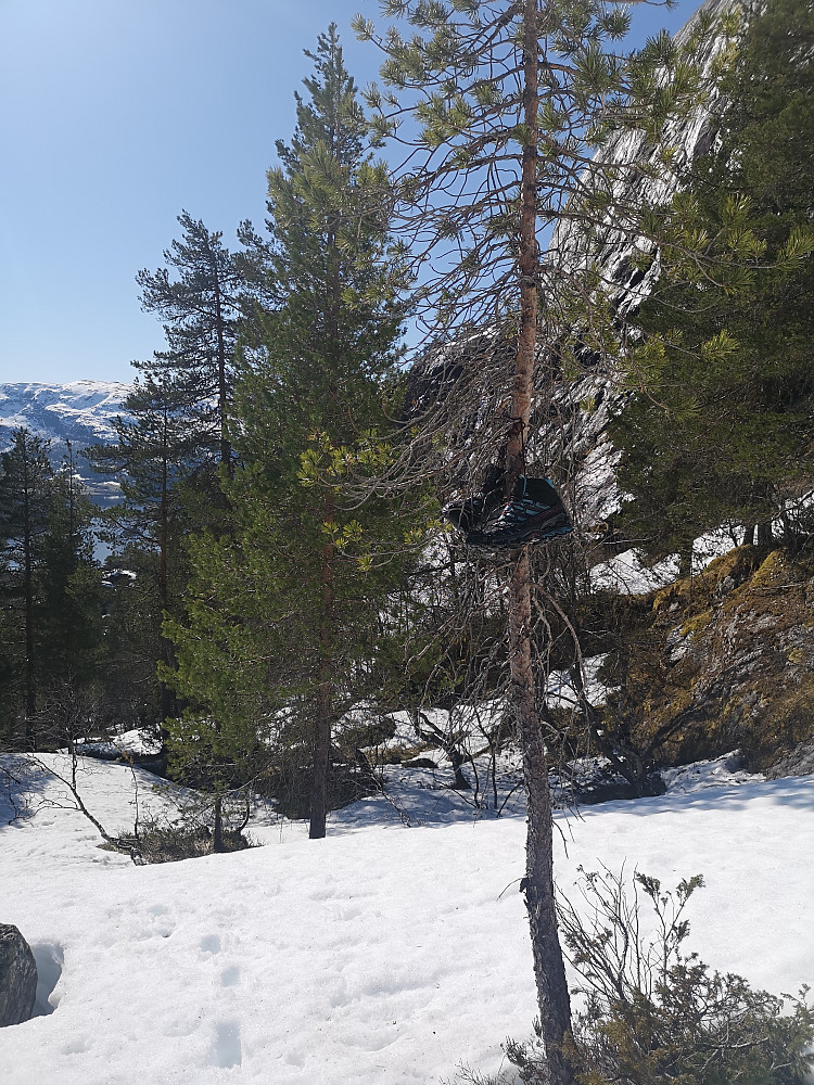 Da henger jeg fra meg fjellskoa og tar på ski