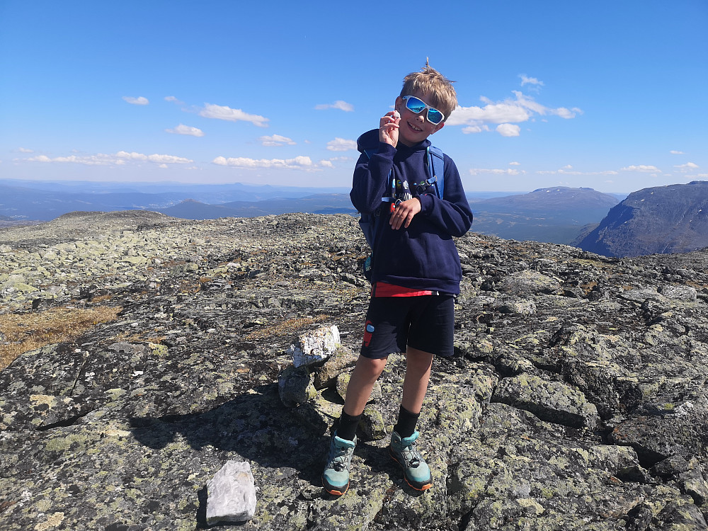 Vi plukker med et par grønne nåler, området er proppfullt av dem …. :-)