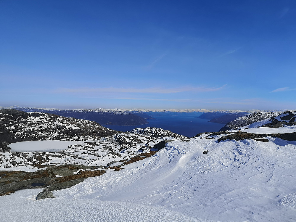 Fantastisk flott å få utsikta mot Sognefjorden
