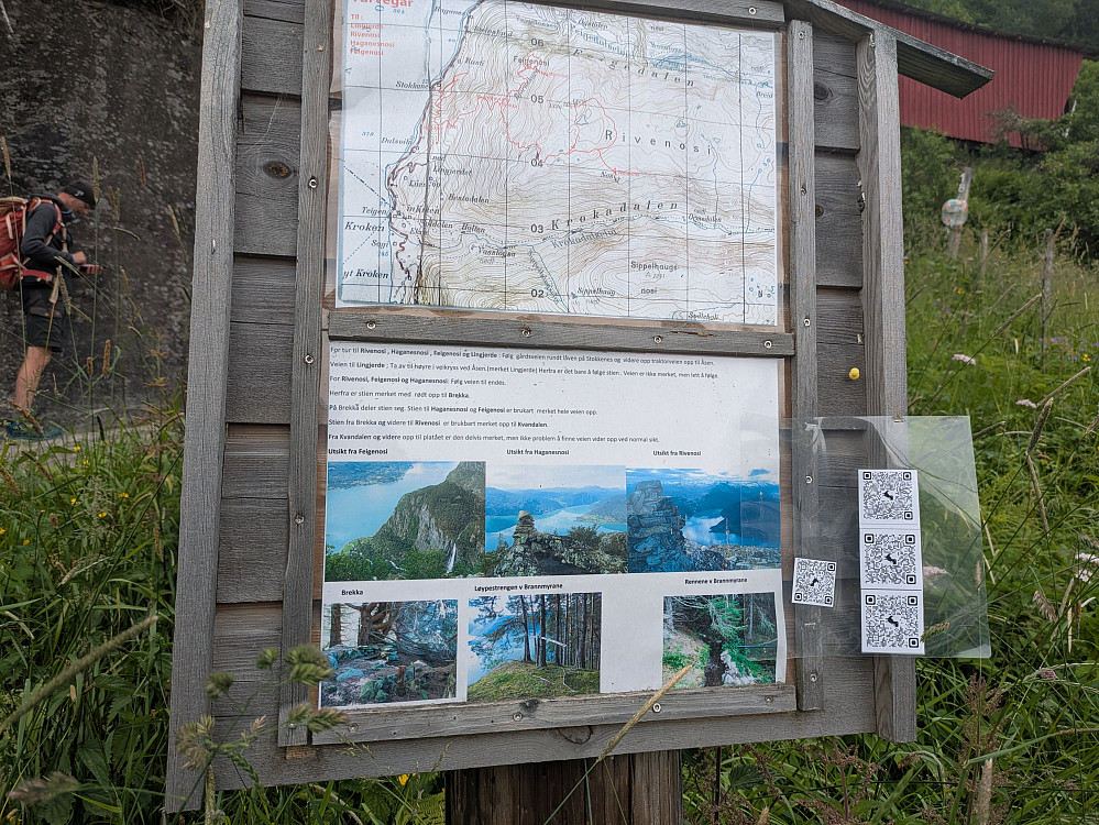 Infoskilt ved start, Stokkenes
