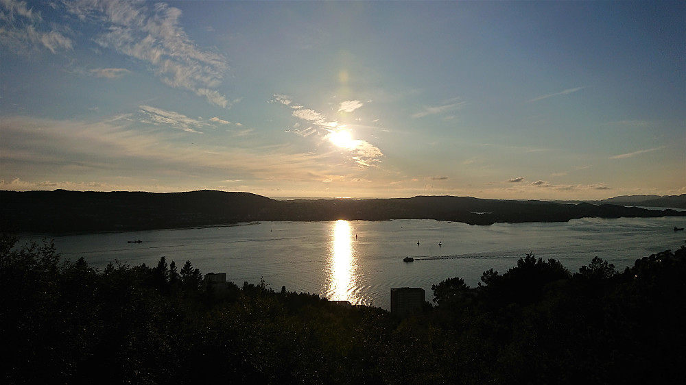 The setting sun from Ørneberget NV
