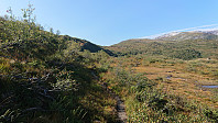 Trail south from Svartaberg