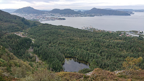 Looking down at southern end of Langevatnet from Orretua