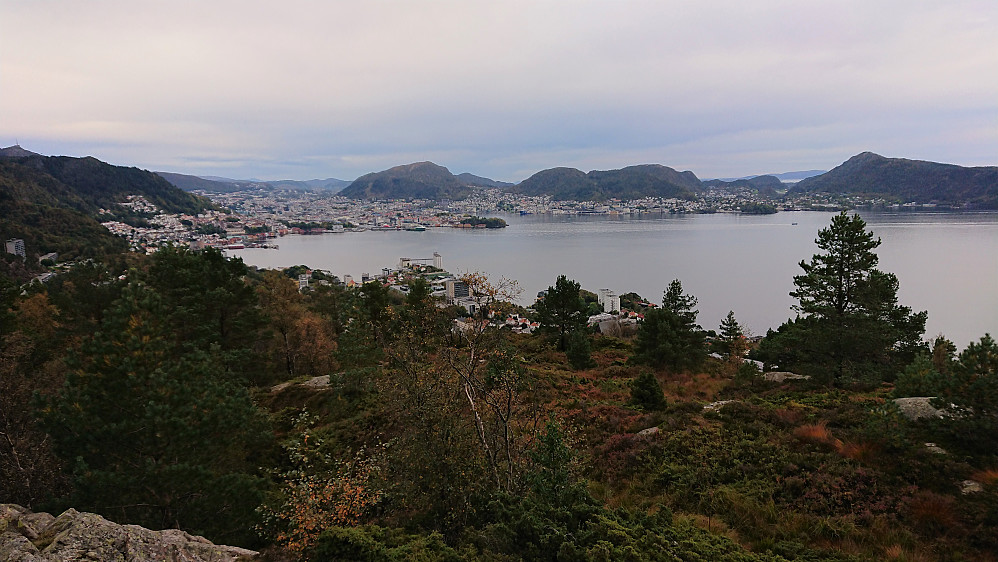 Towards the Bergen city center from Ørneberget