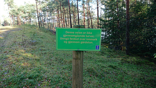 Information sign southeast of Storhaugen
