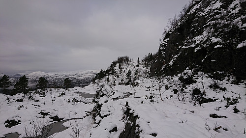 The ledge on the west side of Toppfjellet