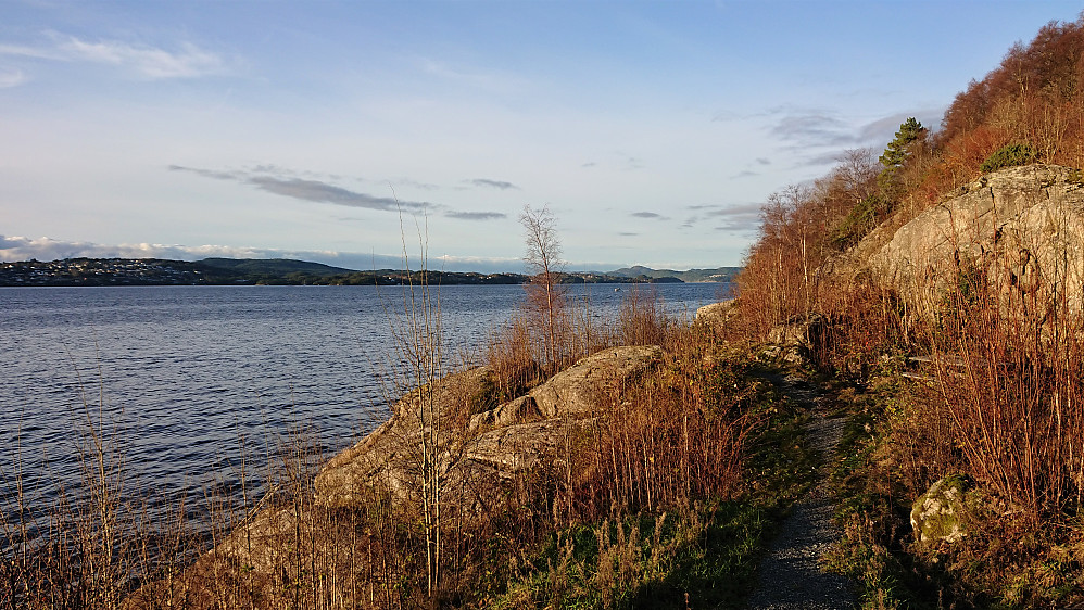Towards Brakstadfjellet from Byfjorden west of Lønborg