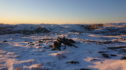 The remains of the trig marker at Brydalsfjellet
